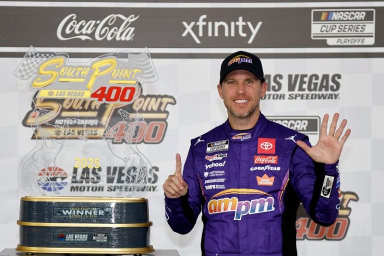 Emotional Hamlin shares painful memories after milestone NASCAR win
